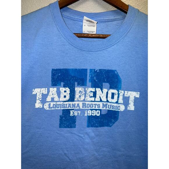 Vintage Tab Benoit Shirt Lousiana Roots Music Blue Tour Concert Graphic Tee L - Picture 2 of 8